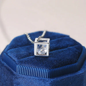 Lily Charms Aesthetic Cube Necklace