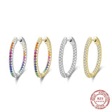 Layla Rainbow Zirconia Hoop Earrings