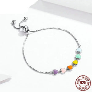 Zara Heart-Shaped Rainbow Bracelet