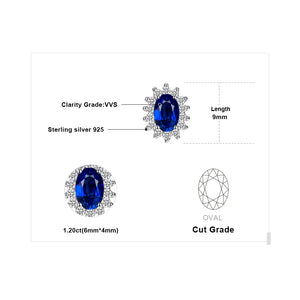 Princess Diana Inspired Gemstone Stud Earrings