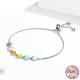 Zara Heart-Shaped Rainbow Bracelet