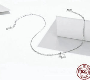 Simple Design Star Silver Anklet