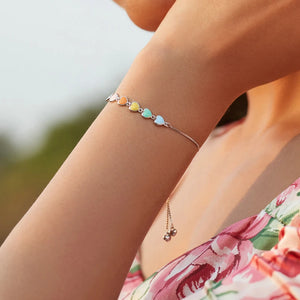 Zara Heart-Shaped Rainbow Bracelet