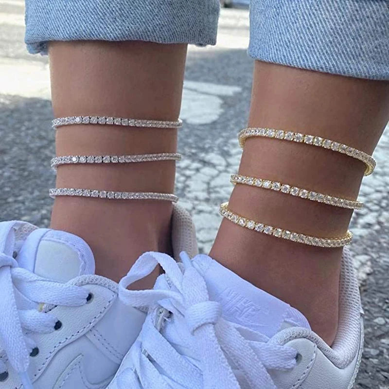 Zircon Tennis Anklet