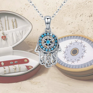 Fatima Lucky Hamsa Pendant Necklace