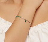 Green Crystal Platinum Bracelet