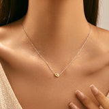 Grace Asymmetric Oval CZ Pendant Necklace