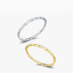 Uma Simple Tinfoil Design Gold Color Ring