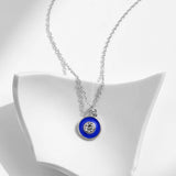 Romantic Heart Klein Blue Enamel Necklace