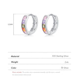 Vivienne Colorful Zirconia Hoop Earrings