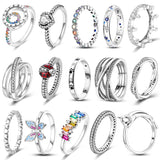 Evelyn Silver Plated Women Finger Rings