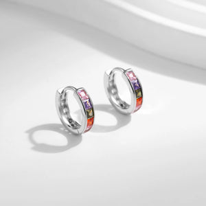 Vivienne Colorful Zirconia Hoop Earrings