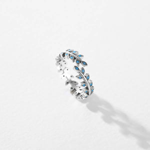 Lily Sterling Silver Luck Charm Leaf Ring