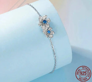 Blue Zircon Flower Bracelet