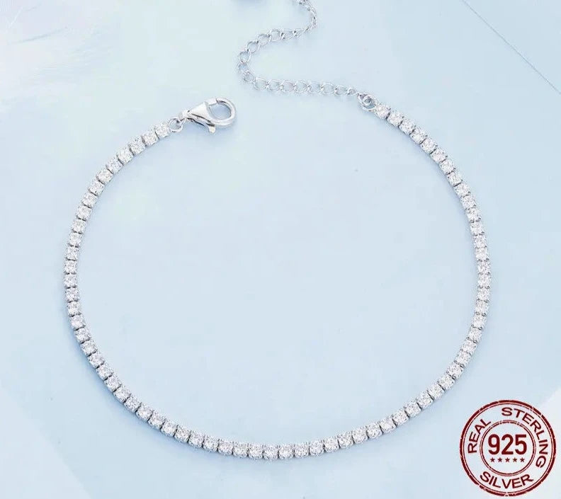 Classic Silver Tennis Bracelet