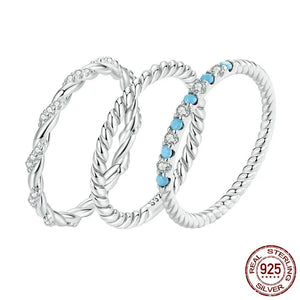 Turquoise Accent Eternity Band