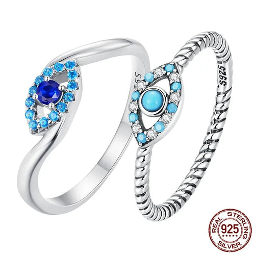 Brielle Blue Zircon Lucky Rings