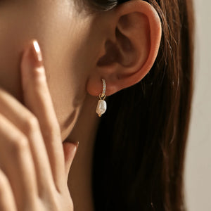 Tatiana Irregular Baroque Pearl Earrings