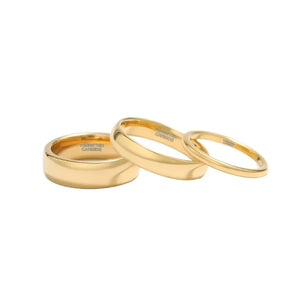 Fiona Gold Color Tungsten Ring Couple Set