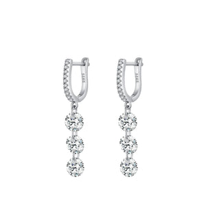 Una Elegant CZ Drop Earrings