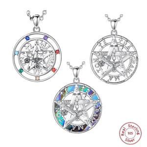 Camilla Silver Pentagram Amulet Necklace