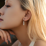 Una Elegant CZ Drop Earrings