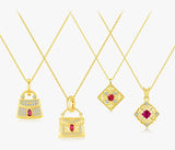 Gabriella Love Letter & Bag Pendant Necklace