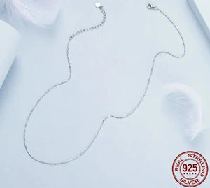 Classic Lobster Clasp Silver Necklace