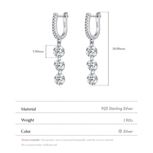 Una Elegant CZ Drop Earrings