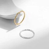 Uma Simple Tinfoil Design Gold Color Ring