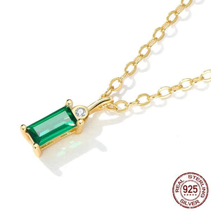 Lucia Green Zircon Pendant Necklace