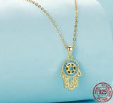 Fatima Lucky Hamsa Pendant Necklace