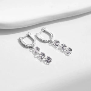 Una Elegant CZ Drop Earrings