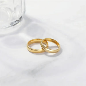 Fiona Gold Color Tungsten Ring Couple Set