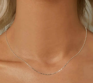 Classic Lobster Clasp Silver Necklace