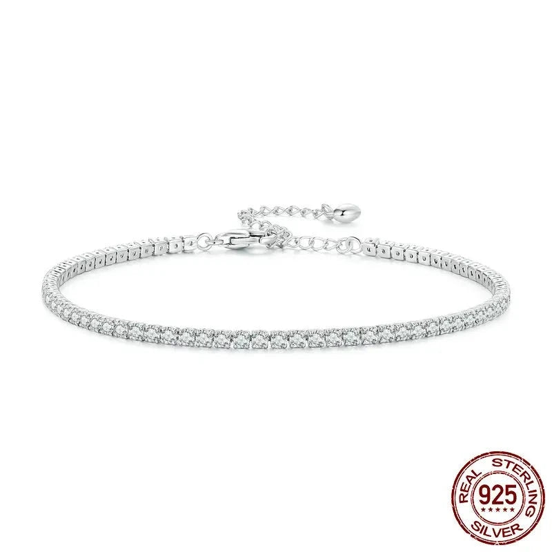 Classic Silver Tennis Bracelet