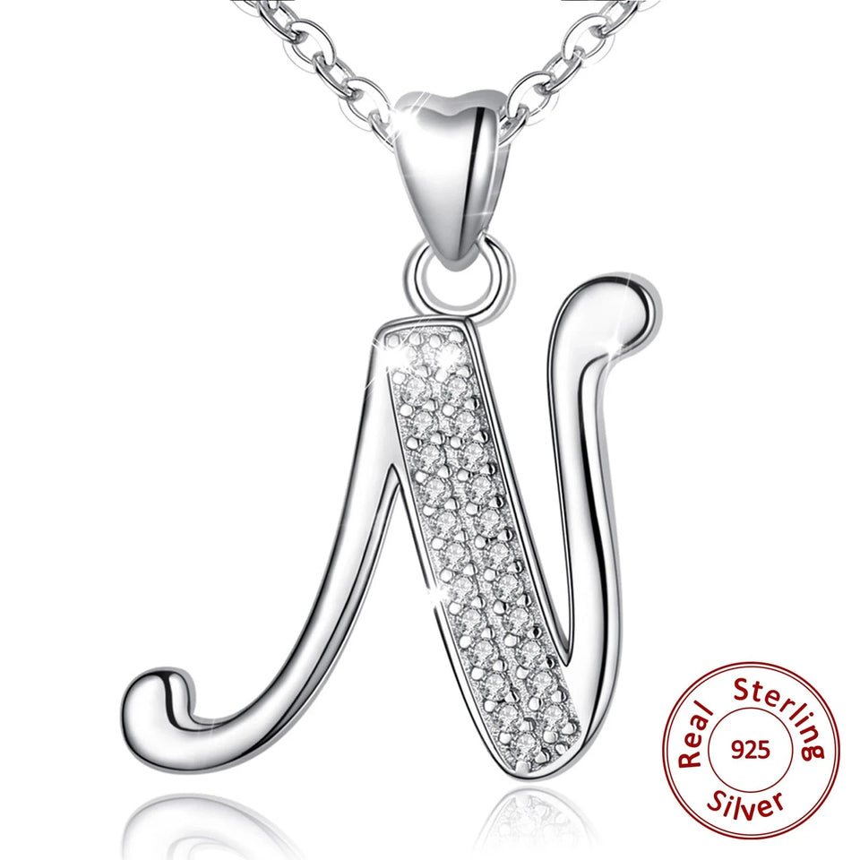 Large Letter Pendant Monogram Necklace