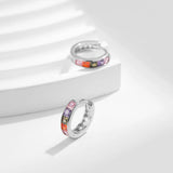 Vivienne Colorful Zirconia Hoop Earrings