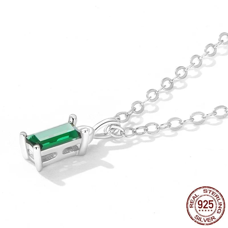 Lucia Green Zircon Pendant Necklace