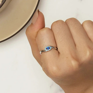 Brielle Blue Zircon Lucky Rings