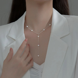 Natalia Luxury Zirconia Ball Chain Necklace