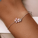 Addison Silver Cherry Blossom Bracelet